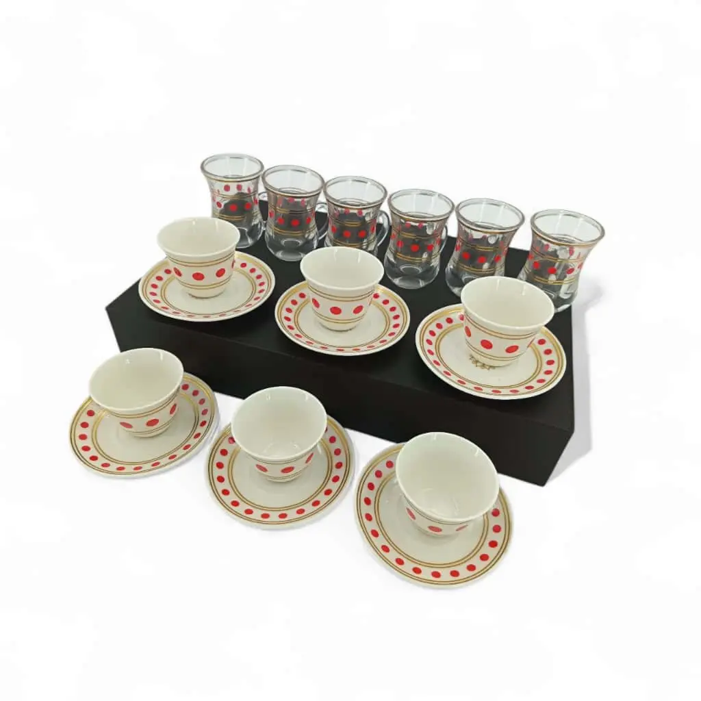 Arabic Tea & Coffee Cup Set 18 Pieces.2.webp
