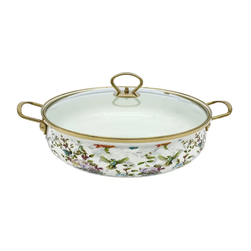 Vintage Enamel Stock Pot with Lid – 30cm 5.0L -1.webp