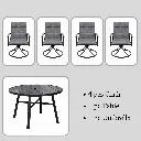 Outdoor Patio Dining Set with Round Table, 4 Chairs and Umbrella(1).webp