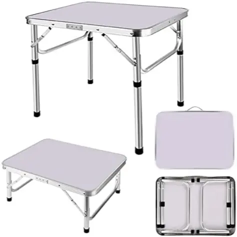 Aluminum Foldable Table – 60 × 40 Cm (Adjustable Height).2.webp