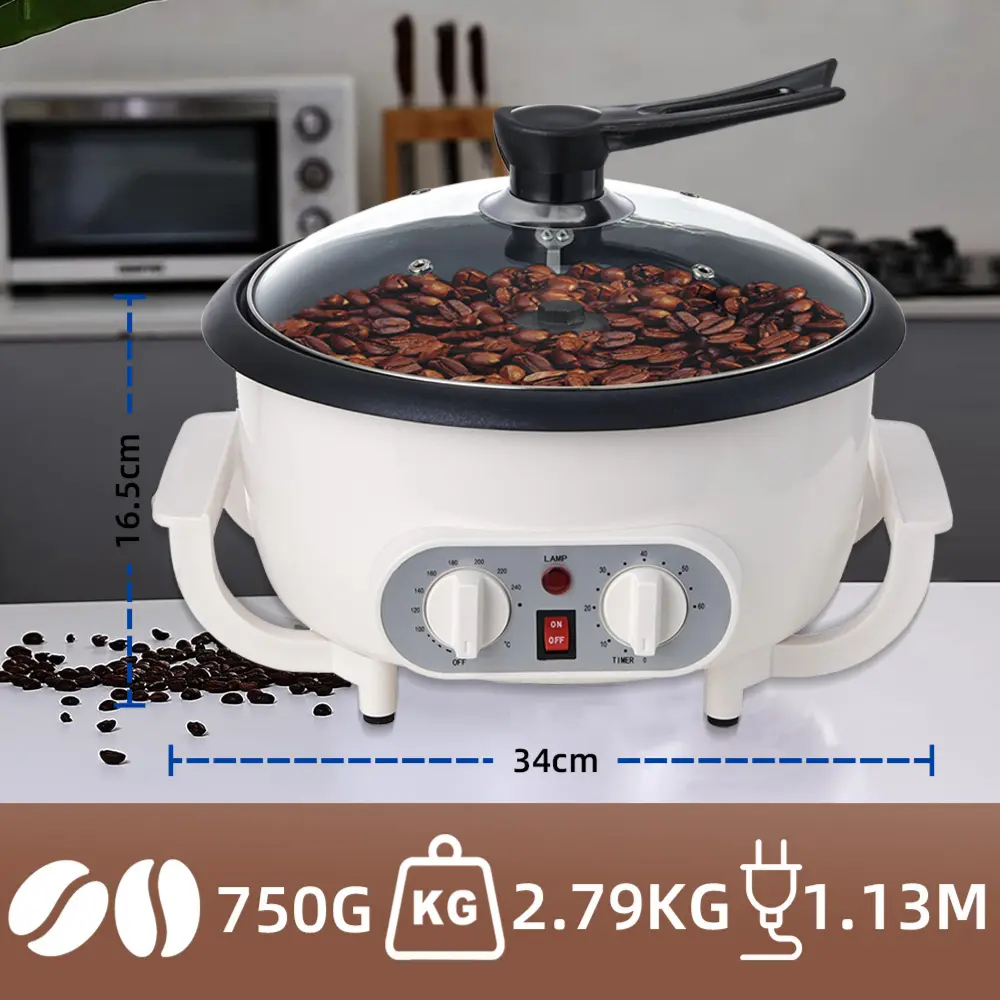 Electric Coffee Bean Roaster 220V Multifunctional Non-stick.2.webp