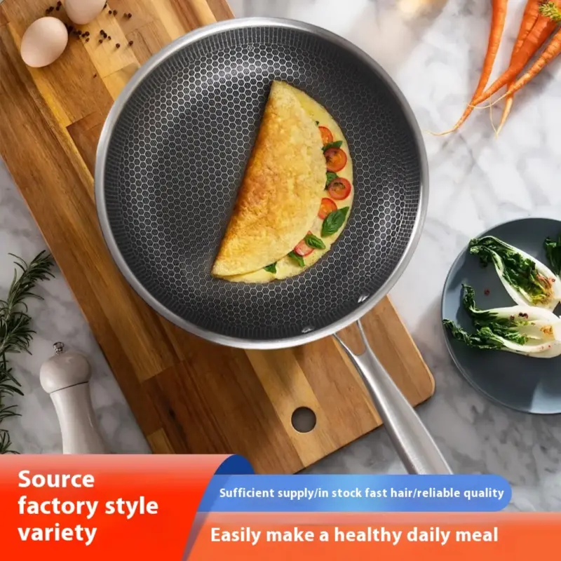 Heavy Duty Stainless Steel Frying Pan, Non-Stick 3 Layer 24cm..webp