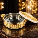 Luxury Gold & White Hotpot – 2.5L Insulated Food Warmer.webp