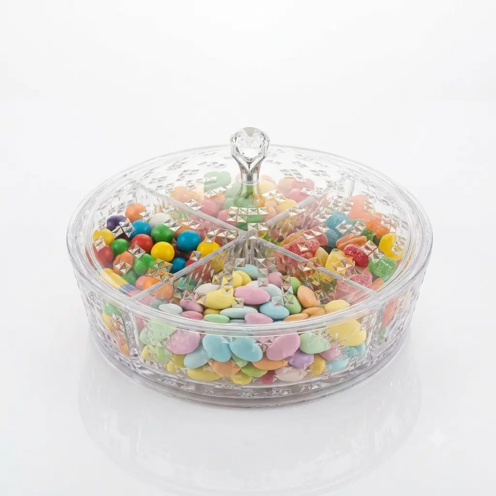 DELUXE CANDY BOX ROUND CLEAR (HY25-0098-21)