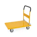 4 WHEEL TROLLEY FULL STEEL YELLOW HD 400 KG