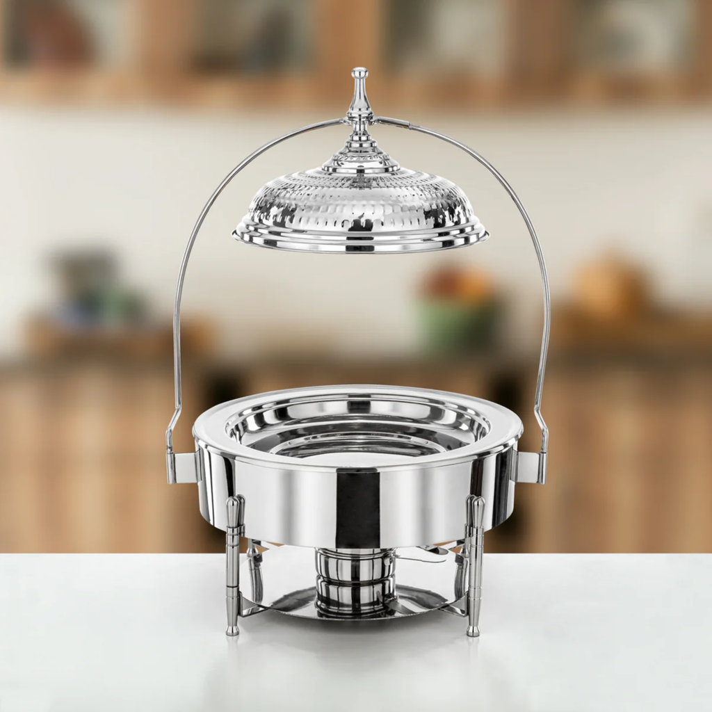 Premium Stainless Steel Chafing Dish  60cm – Mirror Finish with Hanging Lid
