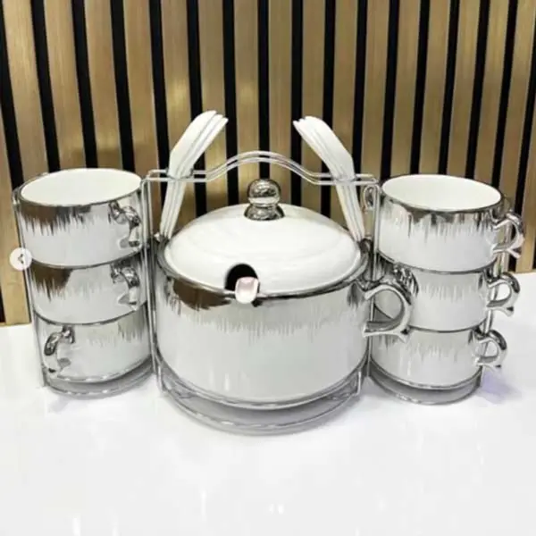 طقم شوربة بحامل معدني