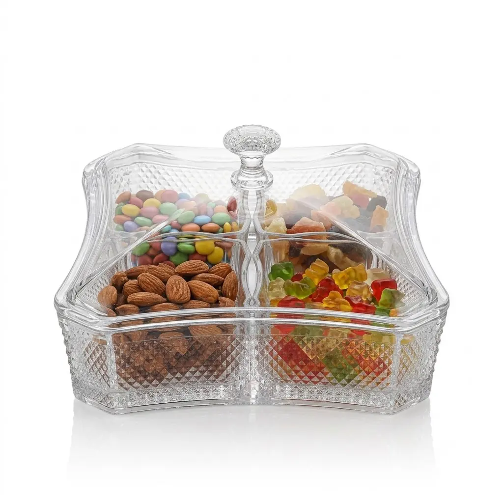 DELUXE CANDY BOX LARGE WITH 4 BOWL (6629V)