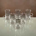 12 PCS TEA CUP & SAUCER 1496BJ-0001P-YCS-SIL