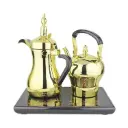 ELECTRICAL COFFE & TEA POT SET-GOLD COLOR