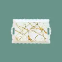 MELAMINE TRAY 24*38CM GOLD DESIGN