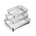 ALUMINUM BAKING TRAY 3PCS/SET SQUARE