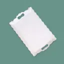 MELAMINE TRAY WHITE 381X24X37CM 2677 PLAIN WHITE" "