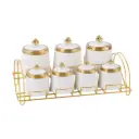SEASONING JAR 7CANISTERS WITH METAL STAND