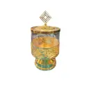 CANDY BOWL WITH STAND GOLD 15CM