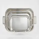 SERVING TRAY SILVER 3PCS/SET (HY25-0098-48)